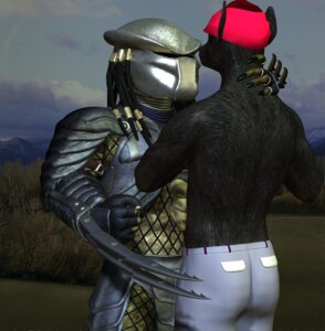 Rating: Safe Score: 0 Tags: 3d_(artwork) alien anthro bottomwear canid canine canis claw_(weapon) clothing denim denim_bottomwear denim_clothing digital_media_(artwork) duo e621 humanoid jeans lupine_assassin male mammal melee_weapon pants predator_(franchise) unknown_artist weapon wolf wrist_blade wrist_weapon yautja User: bunchy7s