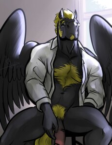 Rating: Explicit Score: 0 Tags: 2014 anthro bgn big_penis biped black_body black_fur blonde_hair body_hair bottomless chest_hair clothed clothing digital_media_(artwork) e621 equid equine eyewear feathered_wings feathers flaccid fur genitals glasses hair hi_res male mammal mythological_creature mythological_equine mythology open_clothing open_shirt open_topwear pegasus penis ponyx pubes shirt sitting solo topwear wings User: bunchy7s