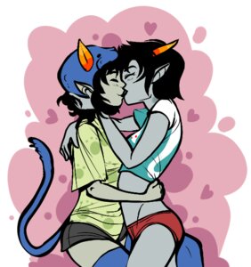 Rating: Questionable Score: 0 Tags: 5_fingers alien alien_humanoid animal_humanoid black_hair black_lips blue_clothing blue_footwear blue_legwear blue_socks blush boy_shorts cat_tail clothing dasmuskel duo e621 felid felid_humanoid female female/female fingers footwear grey_body grey_skin hair hat headgear headwear heart_symbol homestuck horn horned_humanoid hug humanoid kissing legwear lips mammal mammal_humanoid midriff ms_paint_adventures nepeta_leijon orange_horn socks terezi_pyrope thigh_highs troll_(homestuck) unavailable_at_source underwear User: bunchy7s