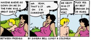 Rating: Explicit Score: 0 Tags: between_friends_(comic) black_hair blonde_hair breasts closed_eyes english_text female kim_(between_friends) lesbian navel nipples open_mouth rule34 speech_bubble susan_(between_friends) User: bunchy7s