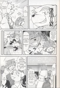 Rating: Safe Score: 0 Tags: ailurid anthro bird_dog black_and_white canid canine canis comic dialogue domestic_dog e621 english_text futaba_kotobuki golden_retriever group hard_translated hi_res hunting_dog japanese_text male male/male mammal monochrome multiple_scenes namihira_kousuke overweight ptosis red_panda retriever tail takagi_kyou text third-party_edit translated trouble_(series) User: bunchy7s