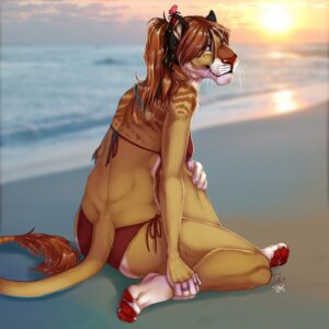 Rating: Safe Score: 0 Tags: 1:1 ambient_arthropod ambient_butterfly ambient_insect american_lion anthro arthropod beach bikini breasts butterfly casey_(catc0ded) clothed clothing detailed_ambient_creature detailed_background digital_media_(artwork) doofus duo e621 felid female fivel insect lepidopteran mammal on_ear outside pantherine piercing prehistoric_species sand seaside skimpy sky solo_focus stripes sunset swimwear tail tight_clothing two-piece_swimsuit water User: bunchy7s