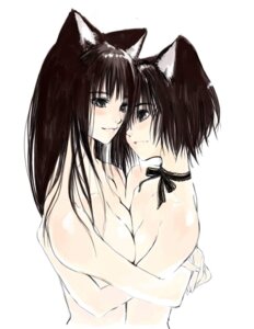 Rating: Explicit Score: 0 Tags: 2girls animal_ears black_eyes black_hair black_ribbon cat_ears choker female hug kishiue_daisaku long_hair multiple_females multiple_girls mutual_hug nude ribbon ribbon_choker rule34 short_hair simple_background smile topless white_background yuri User: bunchy7s