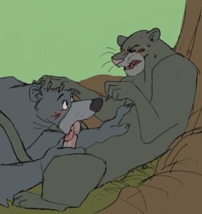 Rating: Explicit Score: 0 Tags: bagheera_(jungle_book) baloo bbcat bear black_body black_fur blush bodily_fluids claws disney duo e621 erection eyes_closed felid fur genitals interspecies licking male male/male male_penetrated male_penetrating male_penetrating_male mammal melanistic on_model oral pantherine penetration penile penis penis_lick saliva sex sloth_bear sweat tail the_jungle_book tongue tongue_out tsundere ursine whiskers User: bunchy7s