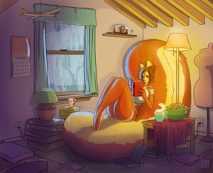Rating: Safe Score: 0 Tags: absurd_res anthro bedroom big_breasts big_tail biped book bottle breasts butt calendar chips_(food) clothed clothing container countershading cup curvy_figure digital_media_(artwork) e621 feet female fluffy fluffy_tail food freckles full-length_portrait green_eyes hair hi_res hindpaw huge_breasts inside lamp lips orange_body panties paws penny_flynn portrait raining reading red_hair short_hair sitting smile solo steam tail underwear voluptuous window yellow_body yellow_countershading zaftigbunnypress User: bunchy7s