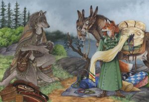 Rating: Safe Score: 0 Tags: 2006 anthro asinus basket bedding black_body black_fur blanket boots bottomwear bridle brown_body brown_fur canid canine canis cauldron clothed clothing container detailed_background digitigrade dipstick_tail donkey dress e621 equid equine female feral footwear fox fur grey_body grey_fur grey_hair group hair heather_bruton jewelry loincloth looking_at_another male mammal markings mount native_american nature necklace outside plant red_body red_fox red_fur red_hair reins rock shawl shoes shows shrub size_difference sky smile tail tail_markings tree true_fox water white_body white_fur wolf User: bunchy7s
