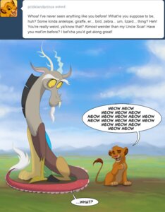 Rating: Safe Score: 0 Tags: 2012 blue_body blue_feathers chimera comic crossover dialogue digitigrade discord_(mlp) disney draconequus duo e621 english_text equid feathered_wings feathers felid feral friendship_is_magic hasbro horn lion male mammal my_little_pony pantherine peachiekeenie quadruped red_eyes simba_(the_lion_king) sitting size_difference tail tail_tuft text the_lion_king tuft tumblr wings young young_feral User: bunchy7s Rating: Safe Score: 0 Tags: 2012 blue_body blue_feathers chimera comic crossover dialogue digitigrade discord_(mlp) disney draconequus duo e621 english_text equid feathered_wings feathers felid feral friendship_is_magic hasbro horn lion male mammal my_little_pony pantherine peachiekeenie quadruped red_eyes simba_(the_lion_king) sitting size_difference tail tail_tuft text the_lion_king tuft tumblr wings young young_feral User: bunchy7s