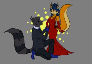 Rating: Questionable Score: 0 Tags: alpha_channel anthro blue_hair canid canine carmelita_fox clothing dark_body dark_fur dress duo e621 female fox fur hair kneeling male mammal procyonid raccoon ring sariels-hope simple_background sly_cooper sly_cooper_(series) sony_corporation sony_interactive_entertainment sucker_punch_productions transparent_background User: bunchy7s