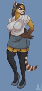 Rating: Safe Score: 0 Tags: 2013 anthro bassariscus biped black_nose blue_eyes bra brown_hair clothing dizzy_by_design e621 ear_piercing female footwear hair hand_on_hip high_heels legwear long_hair mammal piercing pose procyonid ring-tailed_cat shoes simple_background smile solo stockings underwear User: bunchy7s