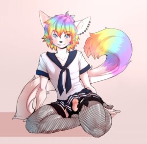 Rating: Explicit Score: 0 Tags: 2014 anthro black_nose blue_eyes bottomwear caninelove claws clothed clothing crossdressing digital_media_(artwork) domestic_cat e621 ear_piercing erection feet felid feline felis femboy fishnet_clothing fur genitals hair hi_res hindpaw humanoid_genitalia humanoid_penis legwear looking_at_viewer male mammal multicolored_body multicolored_fur multicolored_hair paws penis piercing rainbow_body rainbow_fur rainbow_hair revy_(revy) shaded shirt short_hair simple_background skirt smile solo sparklefur stockings topwear white_body white_fur User: bunchy7s