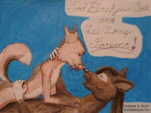 Rating: Safe Score: 0 Tags: 4:3 anthro canid canine canis duo e621 forever fox hug hybrid lei_long male male/male mammal tail tod_blackpaw_fox wolf User: bunchy7s