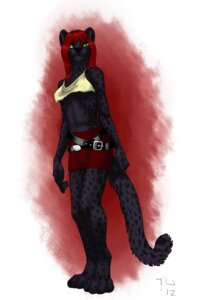 Rating: Questionable Score: 0 Tags: 2012 anthro belt biped black_body black_fur breasts clothed clothing e621 felid female fur green_eyes hair hi_res long_hair looking_at_viewer mammal multicolored_body multicolored_fur nipple_outline open_clothing open_shirt open_topwear pantherine purple_body purple_fur red_hair shaded shirt simple_background solo spots standing suzari tail topwear treeweasel two_tone_body two_tone_fur under_boob User: bunchy7s