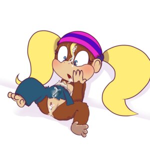 Rating: Explicit Score: 0 Tags: 1:1 anthro blonde_hair bodily_fluids cum cum_in_vagina cum_inside donkey_kong_(series) e621 feet female genital_fluids genitals hair haplorhine loli mammal monkey nintendo prehensile_feet primate simple_background solo thegalen tiny_kong toes vulva white_background young young_anthro young_female User: bunchy7s