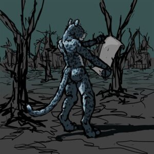 Rating: Questionable Score: 0 Tags: 1:1 butt detailed_background digital_media_(artwork) digitigrade e621 everruler eyewear felid feren forest glasses low_res male mammal map melanistic nude outside pantherine plant sketch solo standing tree User: bunchy7s