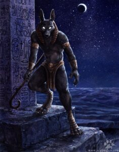 Rating: Safe Score: 0 Tags: 2013 anthro anubian_jackal anubis biped black_body black_fur blotch bottomwear bracelet canid canine canis claws clothed clothing cool_colors dark_theme deity desert detailed_background e621 ear_piercing egyptian egyptian_clothing egyptian_headdress egyptian_mythology front_view fur glowing glowing_eyes headdress headgear headwear hieroglyphic_text jackal jewelry loincloth looking_at_viewer male mammal melee_weapon middle_eastern_mythology moon mythology nemes_(clothing) night outside piercing polearm sky solo staff standing star starry_sky topless topless_anthro topless_male weapon User: bunchy7s