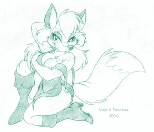 Rating: Questionable Score: 0 Tags: 2006 anthro antti_remes blue_and_white boots breasts canid canine cleavage clothed clothing e621 female footwear fox graphite_(artwork) green_and_white high_heeled_boots high_heels looking_at_viewer mammal monochrome shoes simple_background solo tail traditional_media_(artwork) white_background User: bunchy7s