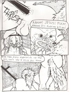 Rating: Explicit Score: 0 Tags: anal anal_penetration anthro bdsm black_and_white blood bodily_fluids bondage bound canid canine canis clothed clothing club_(weapon) club_in_ass comic dialogue duo e621 english_text forced fox fur hi_res improvised_sex_toy male male/male male_penetrated male_penetrating male_penetrating_male mammal melee_weapon monochrome multiple_scenes nightstick pain pen_(artwork) penetration profanity rape sex tail text torture traditional_media_(artwork) triadfox weapon weapon_penetration wolf User: bunchy7s