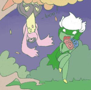 Rating: Safe Score: 0 Tags: ambiguous_gender duo e621 elemental_creature english_text flora_fauna flower generation_4_pokemon generation_6_pokemon gourgeist humanoid nintendo not_furry plant pokemon pokemon_(species) roserade scared text unknown_artist User: bunchy7s