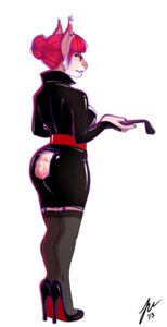 Rating: Questionable Score: 0 Tags: 2013 absurd_res anthro big_breasts biped black_clothing black_dress blue_eyes breasts clothing dominatrix dress e621 ear_tuft eyewear felid feline female footwear fur garter_straps glasses hair hair_bun hi_res high_heels jacqumo latex leather lynx mammal riding_crop shoes short_tail solo tail tuft whip User: bunchy7s