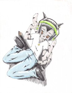 Rating: Safe Score: 0 Tags: cross cross_necklace e621 electronics felid headphones hi_res jewelry josh_(chibitiger) looking_at_viewer male mammal monochrome necklace pantherine pencil_(object) simple_background sketch solo sylo tail tiger white_background writing_utensil User: bunchy7s