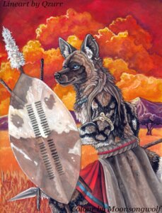 Rating: Safe Score: 0 Tags: 2010 african_wild_dog ambiguous_gender anthro armlet black_nose blue_eyes canid canine clothed clothing cloud e621 field grass jewelry landscape mammal melee_weapon moonsongwolf mountain necklace plant polearm red_sky runes shield simul sky smile solo spear sunset topless tribal unavailable_at_source weapon zulu_kingdom User: bunchy7s