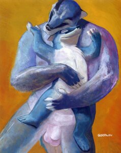 Rating: Explicit Score: 0 Tags: 2010 age_difference anthro badger casual_nudity chris_goodwin cuddling duo e621 flaccid genitals gouache_(artwork) hug male mammal mustelid musteline painting_(artwork) penis size_difference traditional_media_(artwork) traditional_painting_(artwork) young young_anthro User: bunchy7s