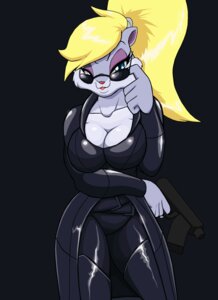 Rating: Questionable Score: 0 Tags: anthro berri big_breasts black_clothing black_dress blonde_hair blue_eyes breasts chipmunk cleavage clothed clothing conker's_bad_fur_day crossover dress droll3 e621 eyewear female fur glasses grey_body grey_fur ground_squirrel gun hair hi_res looking_at_viewer mammal matrix_(franchise) ranged_weapon rareware rodent sciurid simple_background solo sunglasses the_matrix tight_clothing weapon User: bunchy7s