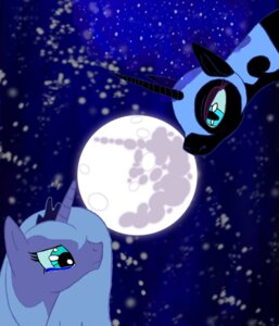 Rating: Safe Score: 0 Tags: 45silverwolfdemon armor blue_eyes blue_hair bodily_fluids crown crying detailed_background duo e621 equid equine female feral friendship_is_magic hair hasbro headgear horn horse mammal moon my_little_pony nightmare_moon_(mlp) pony princess_luna_(mlp) star tears toony veratin User: bunchy7s