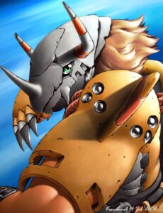 Rating: Safe Score: 0 Tags: 2002 action_pose bandai_namco digimon digimon_(species) e621 green_eyes karabiner looking_at_viewer male pose reptile scalie side_view simple_background solo wargreymon User: bunchy7s