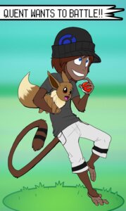 Rating: Safe Score: 0 Tags: 4_fingers 4_toes animatics anthro barefoot beanie blue_eyes bottomwear brown_body brown_eyes brown_fur brown_hair brown_skin canid canine carrying_another clothed clothing dipstick_tail duo e621 eevee english_text feet fingers fully_clothed fur generation_1_pokemon grass hair haplorhine hat headgear headwear hi_res hindpaw holding_object holding_pokeball long_ears male mammal markings monkey multicolored_tail nintendo nude open_mouth open_smile paws plant pokeball pokemon pokemon_(species) prehensile_feet primate quent_(monkeyboi) short_hair shorts side_view size_difference smile standard_pokeball tail tail_markings tan_tail_tip teeth text toes tongue toony underarm_carry User: bunchy7s