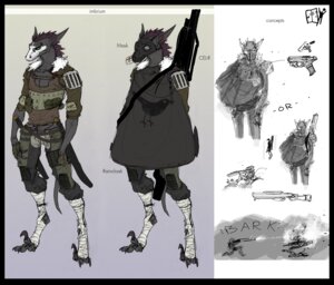 Rating: Safe Score: 0 Tags: 2013 anthro bandage black_border border claws cloak clothed clothing digitigrade dinosaur dromaeosaurid e621 english_text fingerless_gloves fur_collar gas_mask gloves green_eyes handwear imbrium lethal_doors long_legs male mane mask melee_weapon prehistoric_species ranged_weapon reptile saurischian scalie simple_background solo sword tail text theropod velociraptor weapon User: bunchy7s
