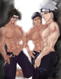 Rating: Questionable Score: 0 Tags: 3boys abs bandage_on_face black_hair facial_hair forehead_protector hagane_kotetsu hatake_kakashi headband holding_object holding_weapon human human_only kotetsu_hagane kunai light-skinned_male light_skin looking_at_viewer male male_chest male_only muscles muscular muscular_male naruto naruto_(series) naruto_shippuden nipples pants_only pov pov_eye_contact rule34 scar scar_across_eye scar_on_face scar_over_eye shiranui_genma shirtless six_pack smirk smirking straight_hair suggestive tattoo technoelfie toned toned_male wall white_hair yaoi User: bunchy7s