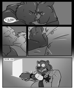 Rating: Questionable Score: 0 Tags: 5:6 accessory anthro bear beverage biceps clock coffee comic dialogue donryu duo e621 english_text eyes_closed food greyscale hi_res kissing male male/male mammal monochrome mouse multiple_scenes murid murine muscular necktie rodent rough_day text User: bunchy7s