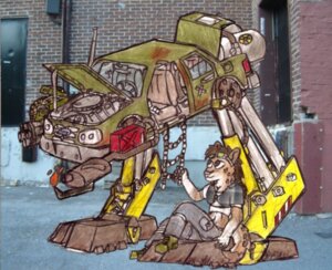 Rating: Safe Score: 0 Tags: anthro brown_eyes car cb129 duo e621 female hyena machine mammal mixed_media photo_background photography_(artwork) robot solo_focus spotted_hyena traditional_media_(artwork) vehicle User: bunchy7s