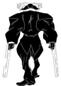 Rating: Safe Score: 0 Tags: anthro biped black_and_white bottomwear bovid caprine clothed clothing e621 goat horn jmadoc male mammal monochrome muscular muscular_anthro muscular_male pants simple_background solo white_background User: bunchy7s