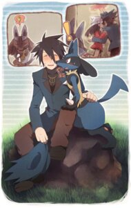 Rating: Safe Score: 0 Tags: 2009 ambiguous_anthro ambiguous_gender anthro black_body black_fur blue_body blue_fur boulder canid canine clothing comic dawn_(pokemon) e621 exclamation_point eyes_closed female female_human fur generation_4_pokemon hat headgear headwear human jealous lucario male male/female male_(lore) male_human mammal nintendo pokemon pokemon_(species) pokemon_trainer red_eyes riley's_lucario riley_(pokemon) rock tail thought_bubble tre_burg02 yellow_body yellow_fur User: bunchy7s