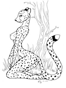 Rating: Questionable Score: 0 Tags: anthro biped black_and_white breasts butt cheetah e621 feet felid feline female fio kneeling line_art looking_aside looking_at_viewer mammal monochrome nipples nude outside plant side_view skinny solo spots tail tree User: bunchy7s