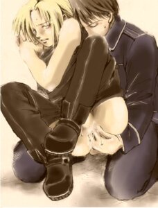 Rating: Explicit Score: 0 Tags: 2boys anal_fingering edward_elric fullmetal_alchemist gay male male_only military_uniform roy_mustang rule34 tagme undressing User: bunchy7s
