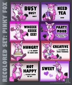 Rating: Safe Score: 0 Tags: canid canine conditional_dnp dipstick_tail e621 english_text female feral food fox fur heart_symbol mammal markings multiple_poses pink_body pink_fur pizza pose solo tail tail_markings tani_da_real text User: bunchy7s