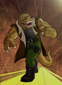 Rating: Safe Score: 0 Tags: abs anthro athletic belt biceps big_muscles biped boots bottomwear brown_body brown_skin claws clothed clothing coat dinosaur e621 extreme_dinosaurs fangs footwear fully_clothed hi_res jacket male muscular muscular_anthro muscular_male open_mouth pants pecs pose prehistoric_species reptile ridleydupree saurischian scales scalie shirt shoes solo standing t-bone_(extreme_dinosaurs) tail teeth theropod tongue topwear tyrannosaurid tyrannosauroid tyrannosaurus tyrannosaurus_rex vein vest User: bunchy7s
