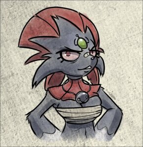 Rating: Safe Score: 0 Tags: 2012 anthro bandage black_border border breasts cleavage clothed clothing conditional_dnp e621 elgiza fan_character female generation_4_pokemon half-length_portrait jewelry looking_at_viewer necklace nintendo pokemon pokemon_(species) pokemorph portrait red_eyes solo teckworks weavile User: bunchy7s