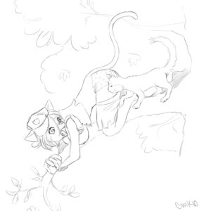Rating: Questionable Score: 0 Tags: 1:1 black_and_white breasts clothing digital_drawing_(artwork) digital_media_(artwork) domestic_cat duo e621 felid feline felis female feral mammal mikakitty monochrome panties plant raised_tail rubbing simple_background solo_focus tail tree underwear white_background wood User: bunchy7s