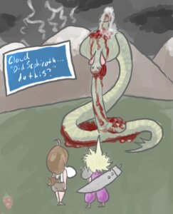 Rating: Explicit Score: 0 Tags: blood cloud_strife color female final_fantasy final_fantasy_vii gore human impalement interspecies male midgar_zolom outdoors rule34 smooth_skin tifa_lockhart User: bunchy7s
