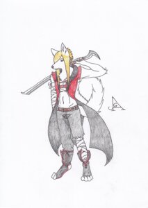 Rating: Questionable Score: 0 Tags: absent_frequency anthro canid canine canis clothing coat crayon_(artwork) domestic_dog e621 hi_res holding_melee_weapon holding_object holding_sword holding_weapon husky jag_(artist) male mammal melee_weapon mixed_media nordic_sled_dog pen_(artwork) solo spitz sword tail topwear traditional_media_(artwork) trenchcoat weapon User: bunchy7s