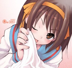 Rating: Explicit Score: 0 Tags: brown_eyes brown_hair clothed_erection clothing fellatio female human kei_jiei male oral panties penis rule34 short_hair straight suzumiya_haruhi suzumiya_haruhi_no_yuuutsu underwear wink User: bunchy7s
