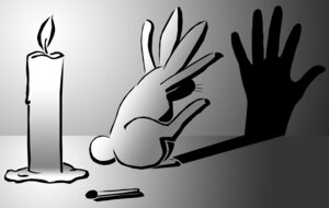 Rating: Safe Score: 0 Tags: ambiguous_gender candle clever digital_drawing_(artwork) digital_media_(artwork) disembodied_hand e621 feral full-length_portrait greyscale hi_res humanoid_hands humor lagomorph leporid mammal match monochrome playing portrait rabbit rear_view role_reversal shadow shadow_puppet solo steve_shaw whiskers User: bunchy7s