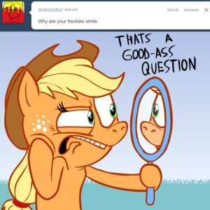 Rating: Safe Score: 0 Tags: 1:1 accessory applejack_(mlp) ask_blog ask_jappleack asking blonde_hair clothing cowboy cowboy_hat day dialogue digital_media_(artwork) e621 earth_pony english_text equid equine eyelashes featureless_hands female feral freckles friendship_is_magic grass green_eyes hair hair_accessory hairband hasbro hat headgear headwear horse hotdiggedydemon looking_at_mirror looking_at_object mammal mirror my_little_pony narrowed_eyes open_mouth orange_body plant pony reflection solo squint teeth text toony tumblr user_avatar user_message username wrinkles User: bunchy7s
