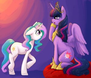 Rating: Safe Score: 0 Tags: absurd_res bellacielo clothing crown cutie_mark duo e621 equid equine eye_contact feathered_wings feathers female feral footwear friendship_is_magic fur hair hasbro headgear hi_res horn looking_at_another mammal multicolored_hair my_little_pony mythological_creature mythological_equine mythology princess princess_celestia_(mlp) purple_body purple_eyes purple_fur purple_hair quadruped role_reversal royalty shoes size_difference tail twilight_sparkle_(mlp) two_tone_hair unicorn winged_unicorn wings User: bunchy7s