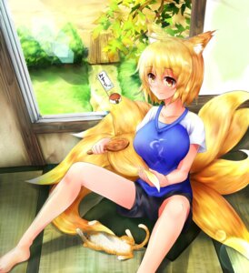 Rating: Safe Score: 0 Tags: 9_tails animal_humanoid avian barefoot bird blonde_hair breasts brush canid canid_humanoid canine canine_humanoid domestic_cat e621 feet felid feline felis female fox fox_humanoid fox_tail hair humanoid lens_flare looking_at_viewer mammal mammal_humanoid multi_tail pnoji ran_yakumo sitting smile solo tail touhou window yellow_eyes User: bunchy7s