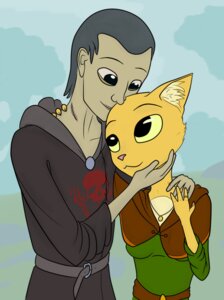 Rating: Safe Score: 0 Tags: 2011 anthro bethesda_game_studios detailed_background dmitri_argoth duo e621 eye_contact felid female female_on_human fur human human_on_anthro inner_ear_fluff interspecies jewelry katia_managan khajiit looking_at_another love male male/female male_on_anthro mammal microsoft oblivion pendant prequel_adventure qborg romantic romantic_couple scar the_elder_scrolls tuft wounded User: bunchy7s